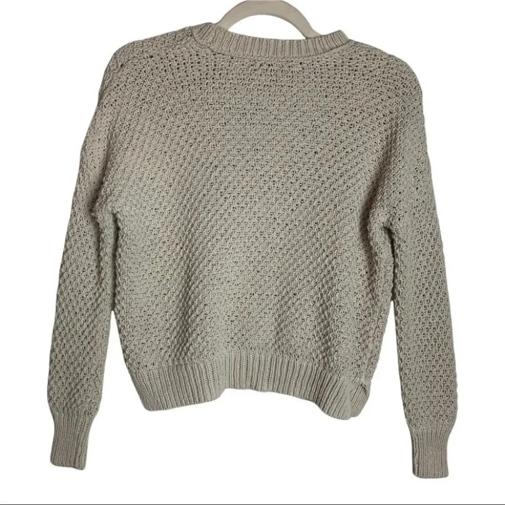 47.  MADEWELL Women’s French Quarter Pullover Sweater Beige Size XXS - Picture 3 of 9